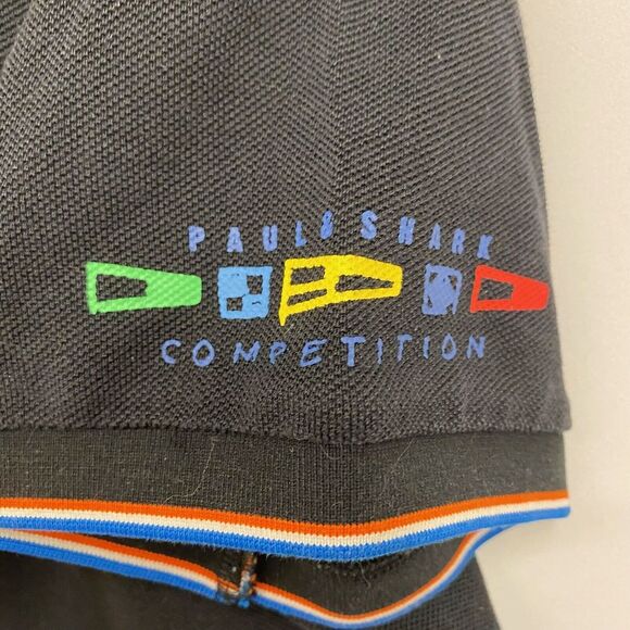 Paul & Shark Competition Men's 1/4 Zip Embroidered Twin Tipped Polo XL Fits S/M - Picture 3 of 8